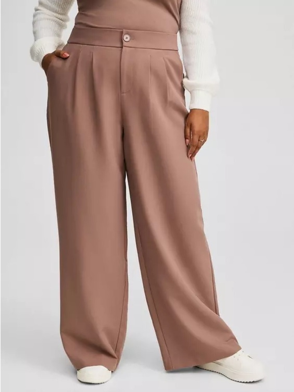 Torrid Wide Leg Tailored Twill Pant